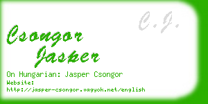 csongor jasper business card